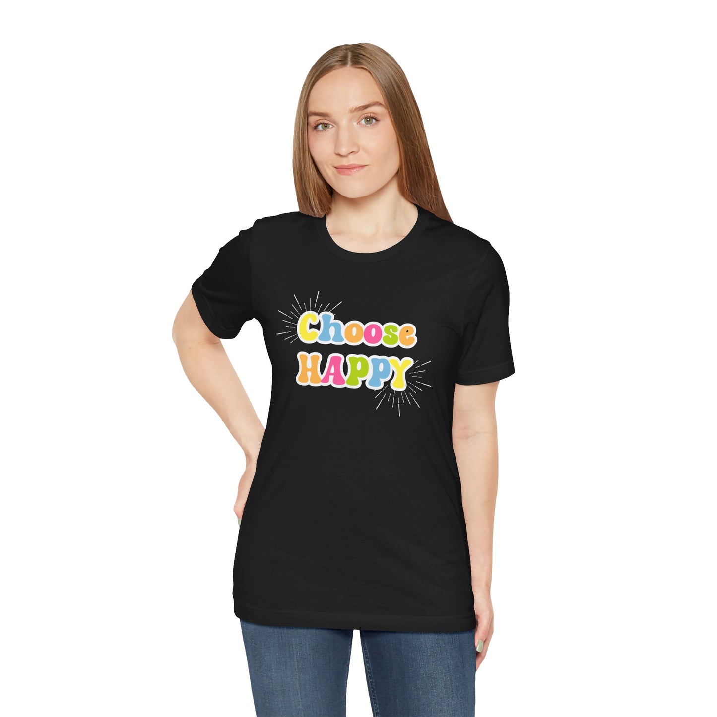 Choose HAPPY - Unisex Jersey Short Sleeve Tee