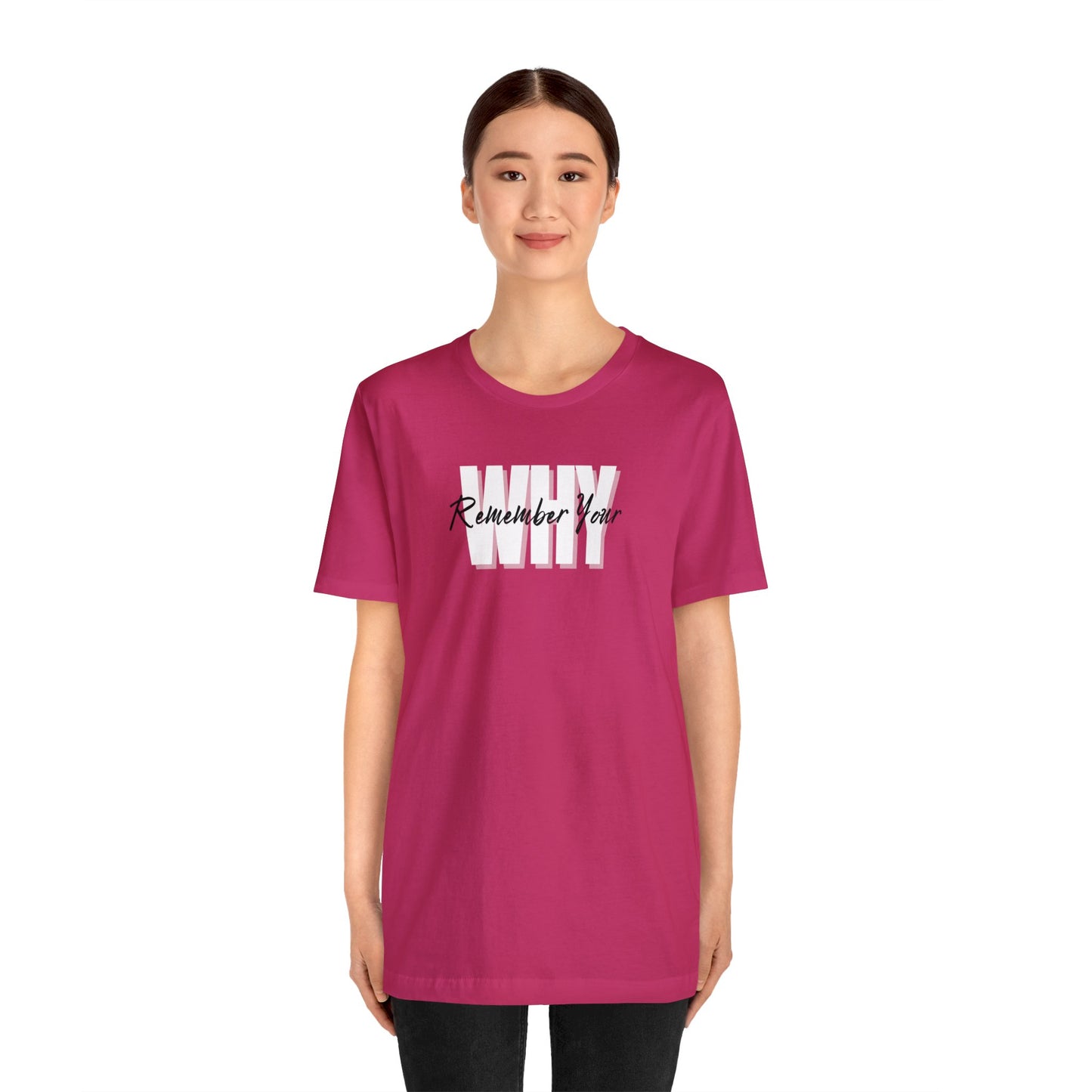 Remember Your WHY - Unisex Jersey Short Sleeve Tee