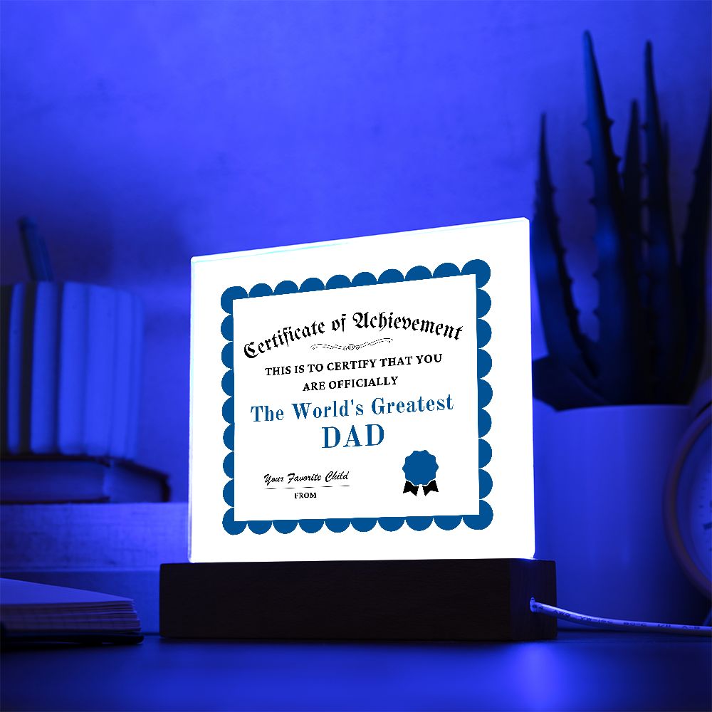 Dad - Certificate of Achievement
