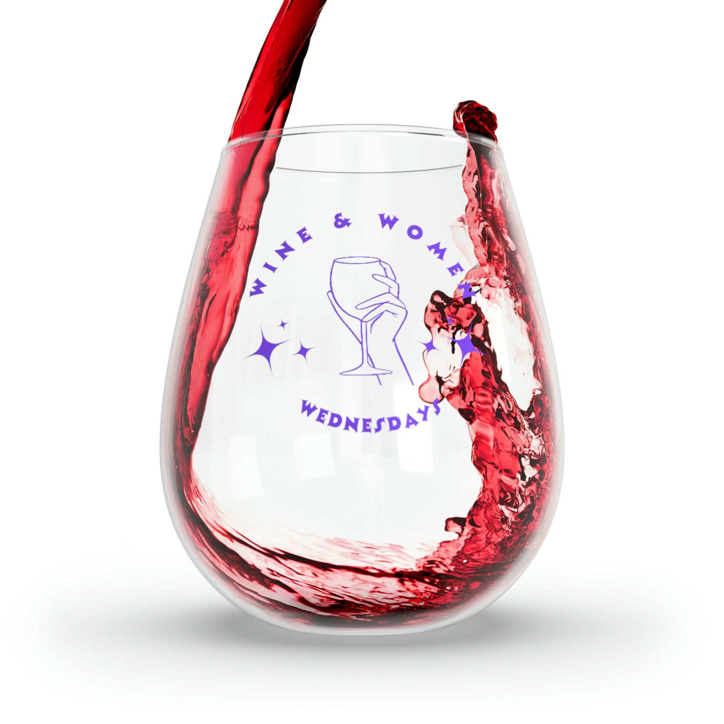 SPECIAL REQUEST ORDER: Wine and Women Wednesdays - Stemless Wine Glass, 11.75oz