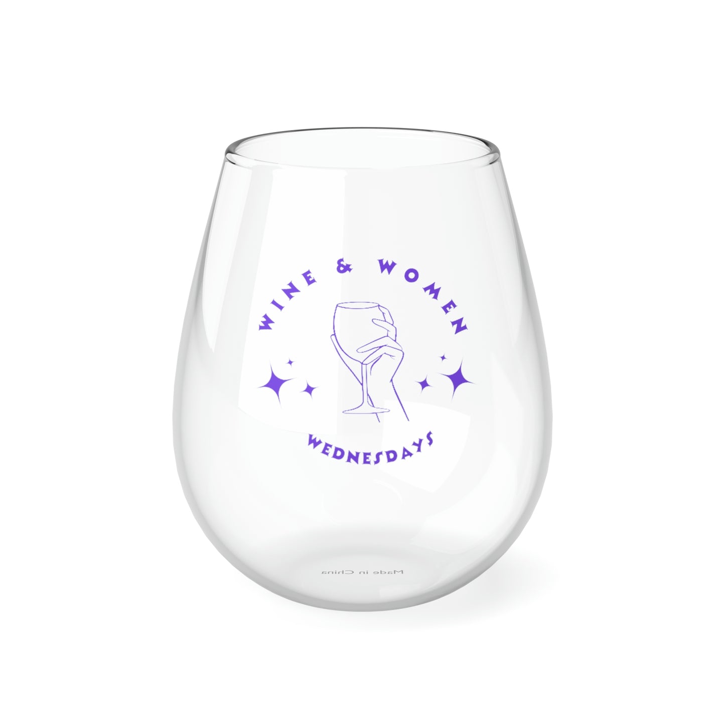 SPECIAL REQUEST ORDER: Wine and Women Wednesdays - Stemless Wine Glass, 11.75oz