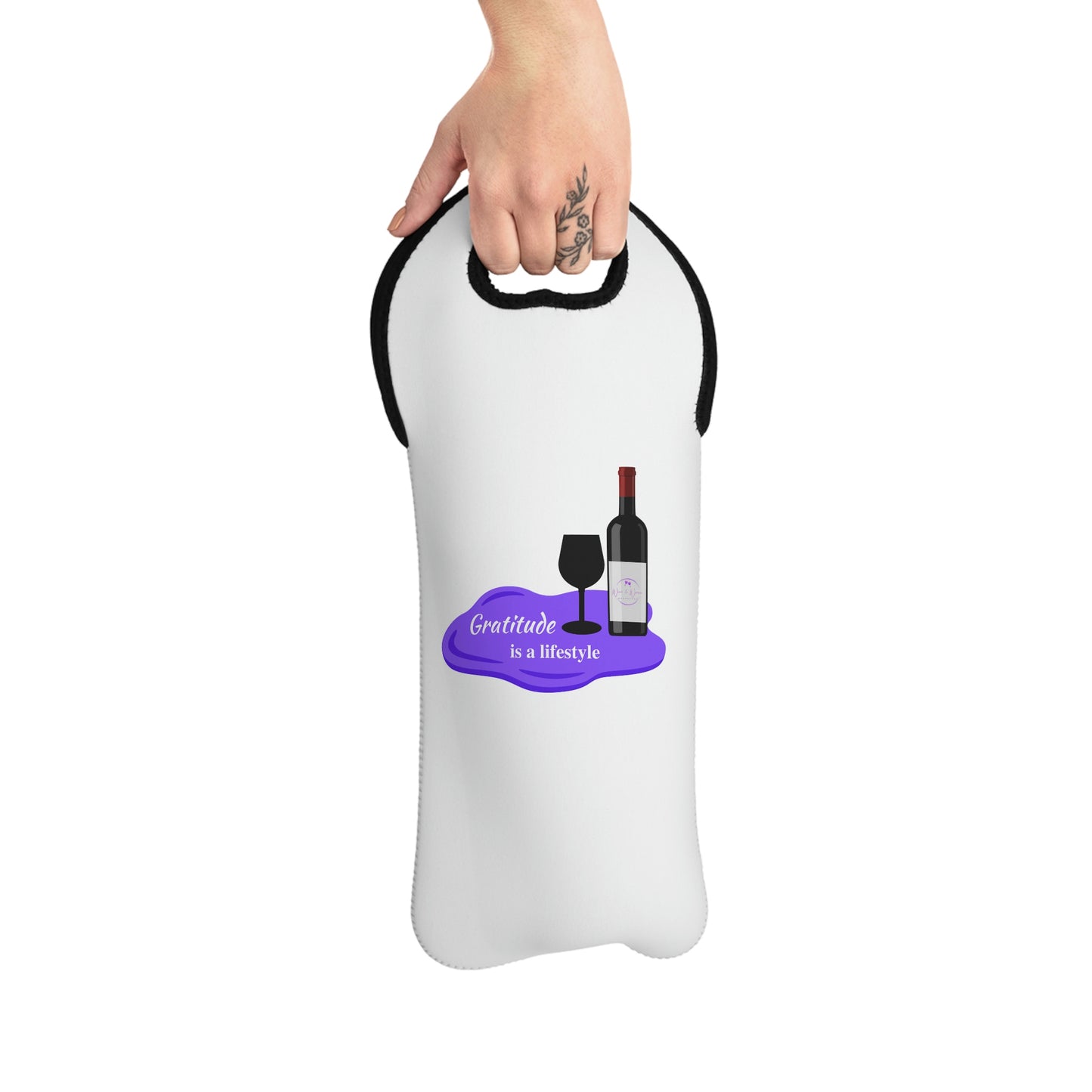 Gratitude is a Lifestyle - Wine Tote Bag
