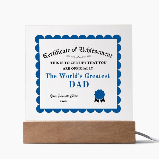 Dad - Certificate of Achievement