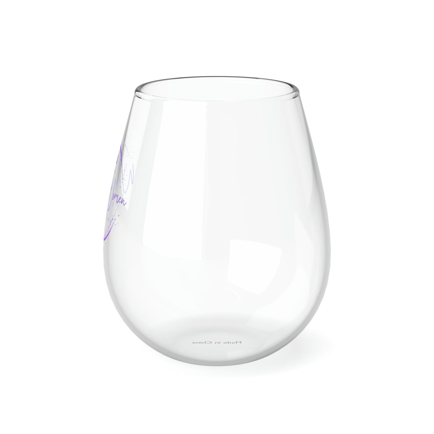 SPECIAL REQUEST ORDER: (circle with 2 glasses) Stemless Wine Glass, 11.75oz