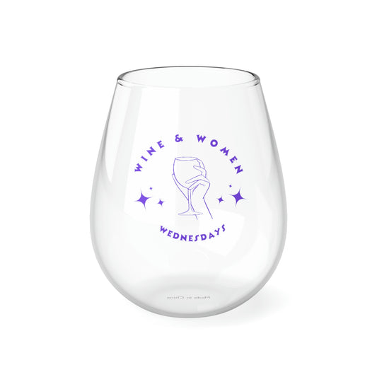 SPECIAL REQUEST ORDER: Wine and Women Wednesdays - Stemless Wine Glass, 11.75oz