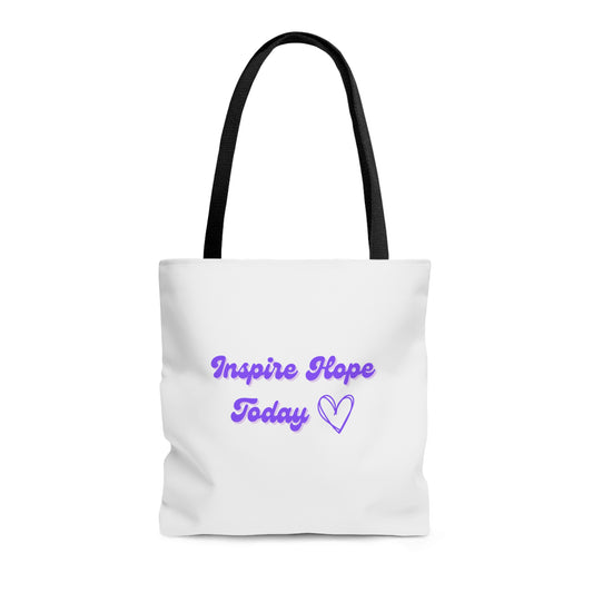 Inspire Hope Today Tote Bag; Thankful; Inspirational; Motivational; Mom; Daughter; Girlfriend; Friend Gift